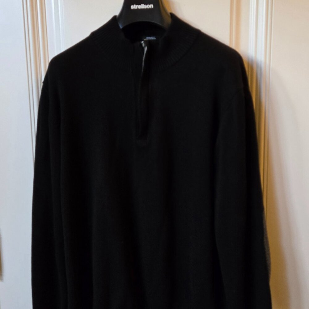 Hugo Boss Mens 1/4 Zip Wool Blend Sweater